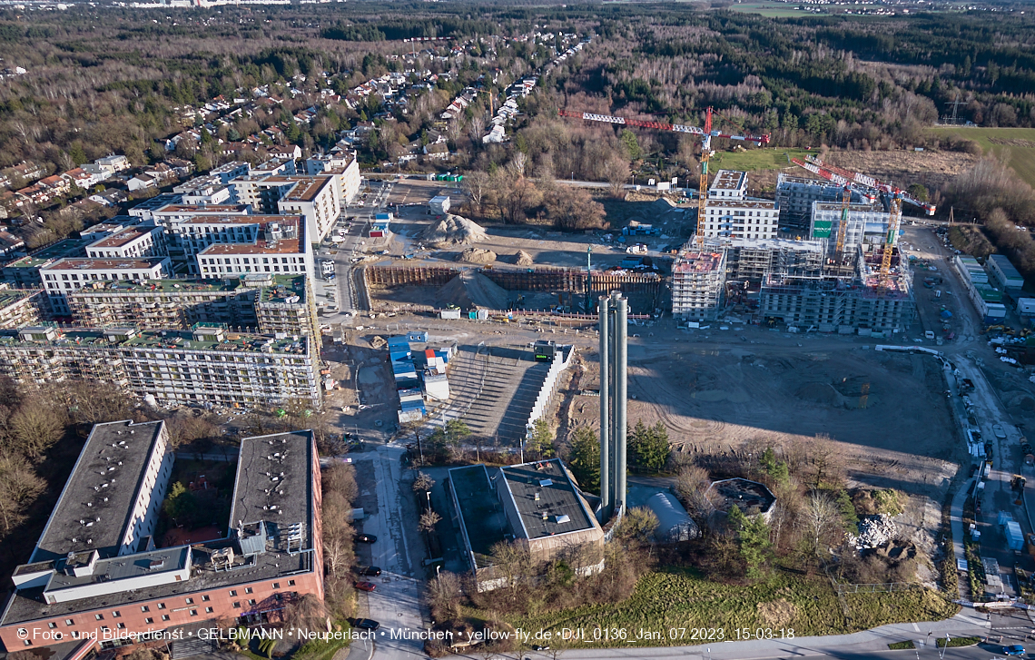 07.01.2023 - Baustelle zum Alexisquartier und Pandion Verde in Neuperlach